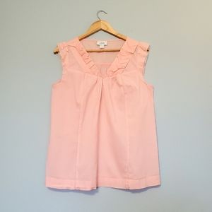 LOFT Peach Pleated Tank